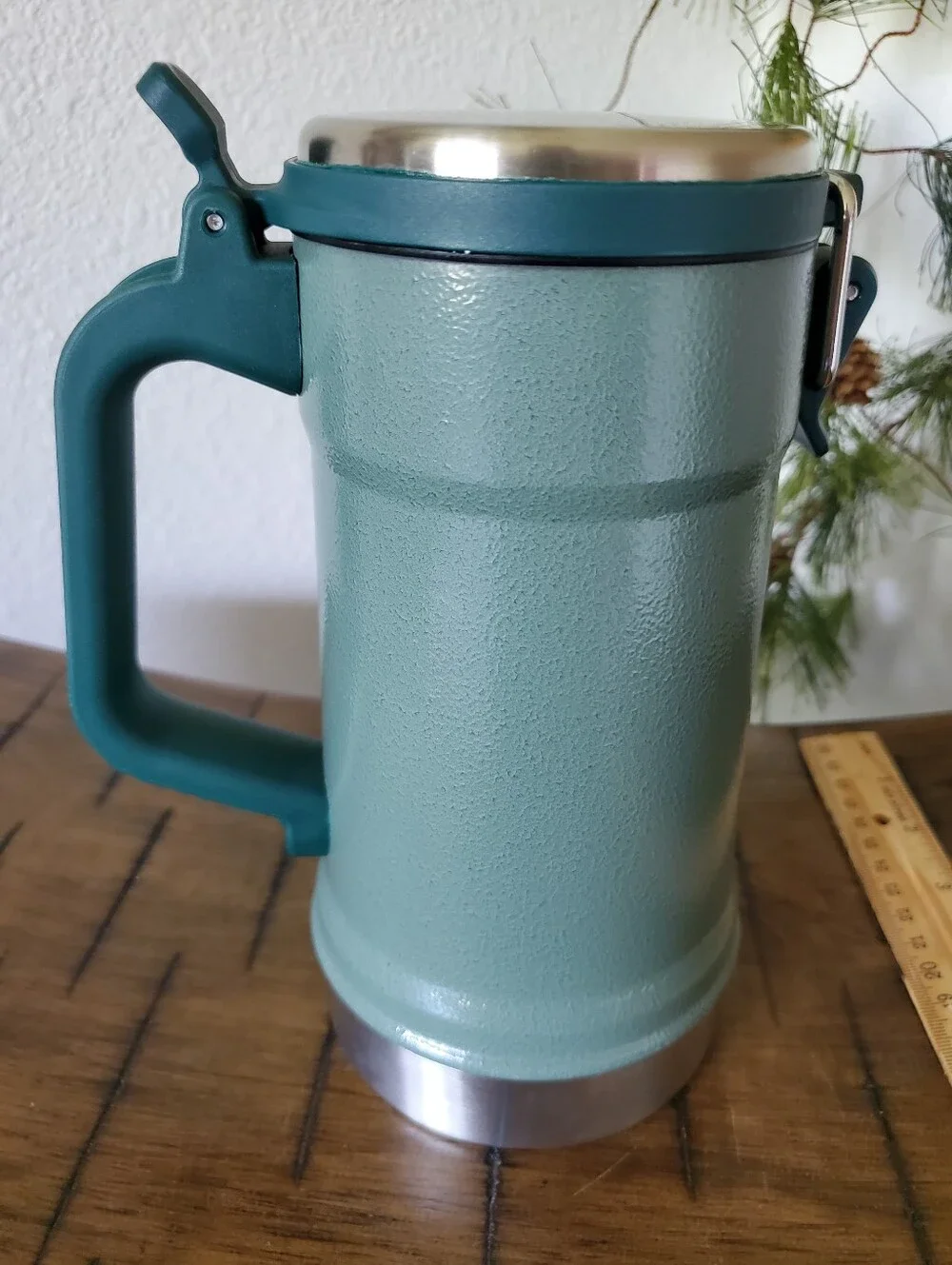 Stanley Classic Insulated Vacuum Coffee Beer Camping Stein Hammertone Green - Picture 13 of 13